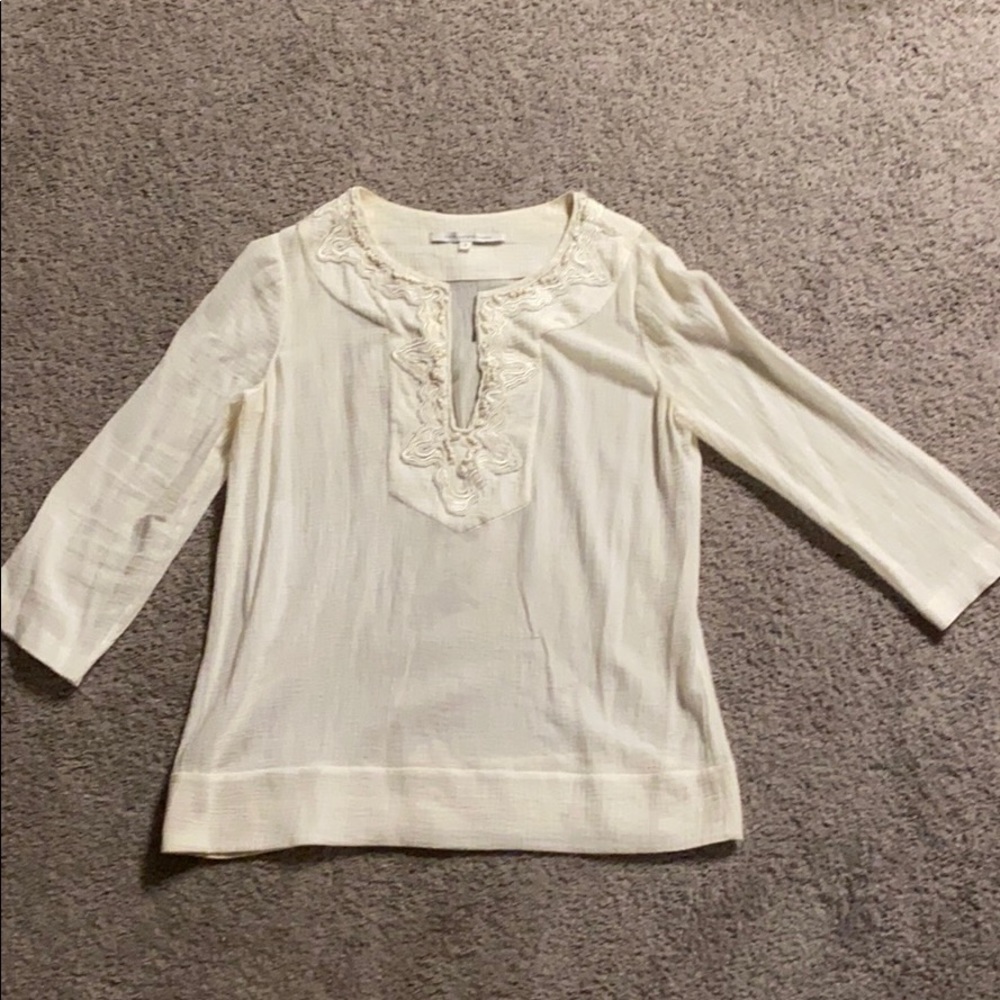 DVF Gauze Embellished Top